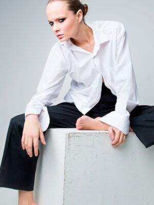 High-Waist Tapered Trouser