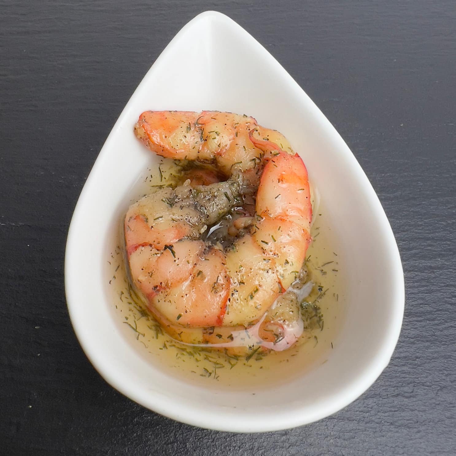 Shrimps in Knoblauch-Kräuter-Öl